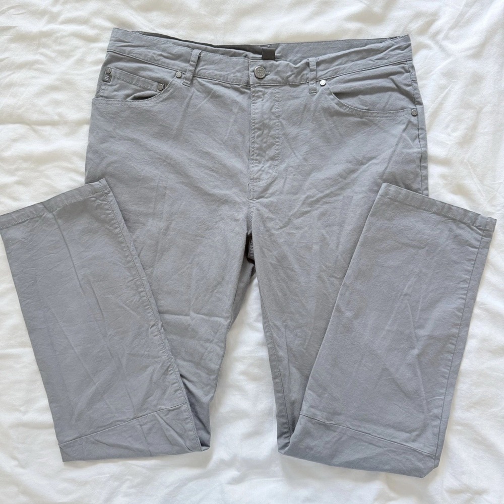 Free Fly Pants Mens 36x32 Gray Canvas Bamboo Stretch Fishing Outdoor Gorpcore